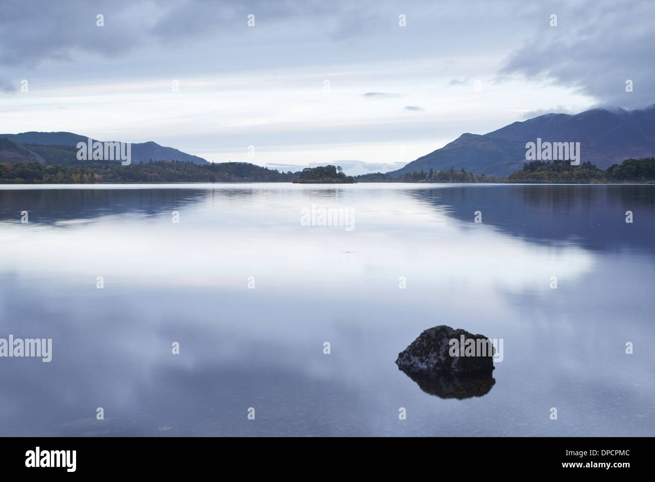 Derwent Water in den Lake District National Park. Stockfoto