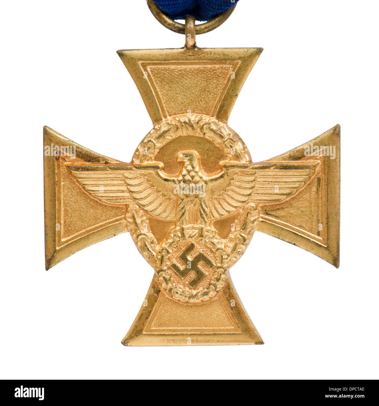 Vintage deutsche Polizei 18 Jahre lang Service Award-Medaille "Für Treue Dienste in der Polizei", unter Einbeziehung der Hakenkreuz-Symbol Stockfoto