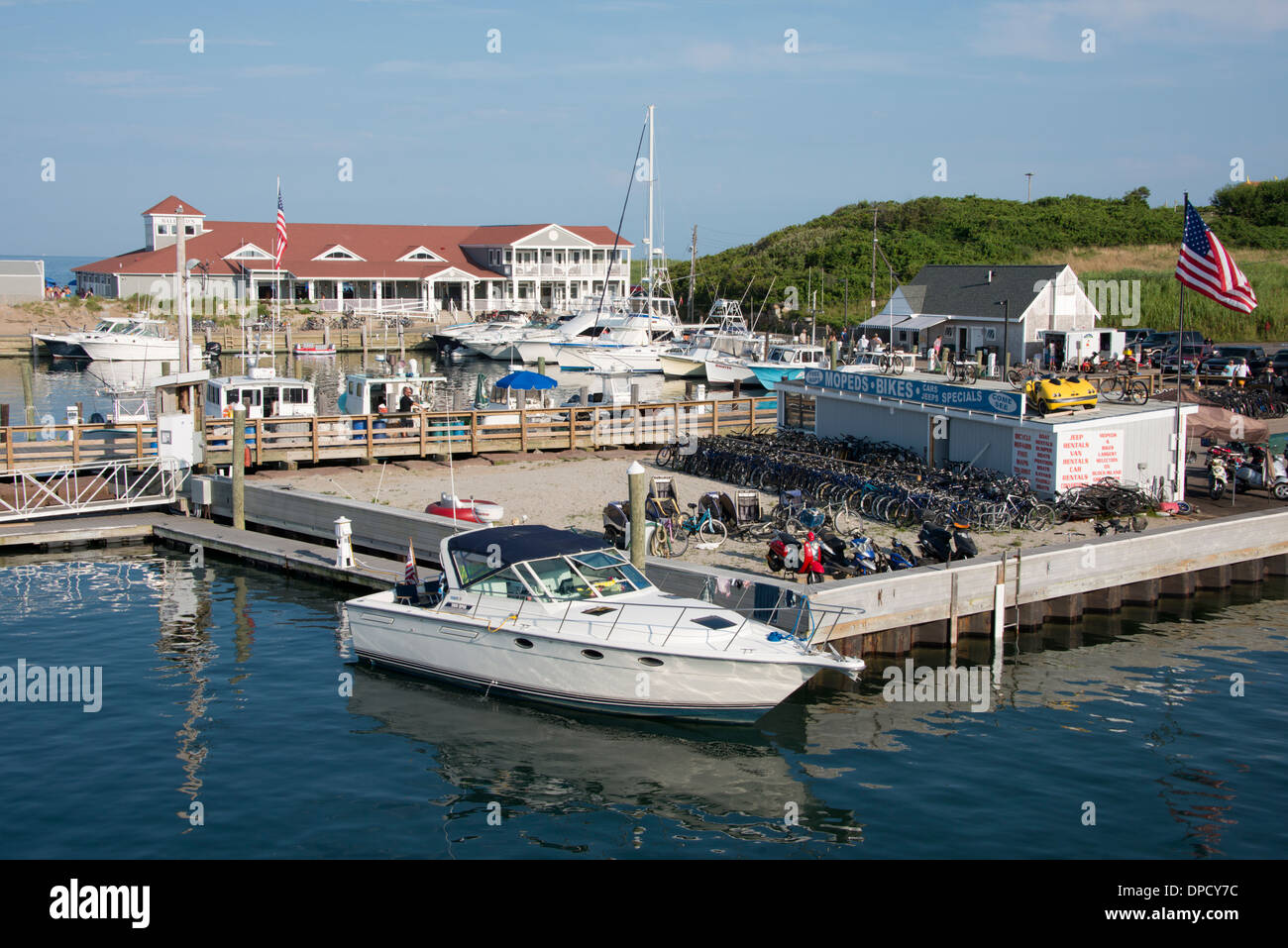 Rhode Island, Block Island, alten Hafen. Stockfoto