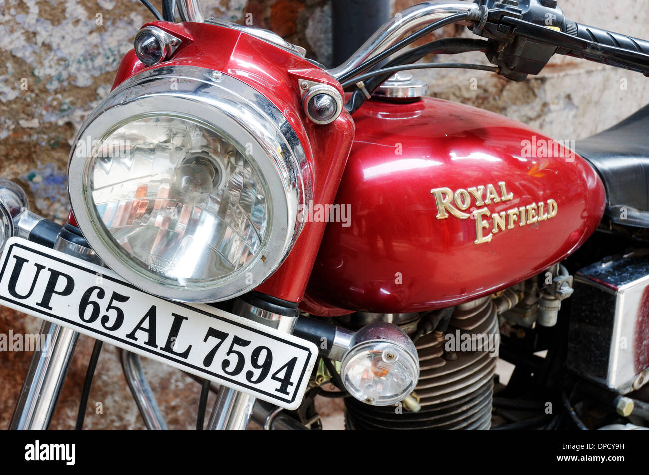 Royal Enfield Motorrad in Indien Stockfoto