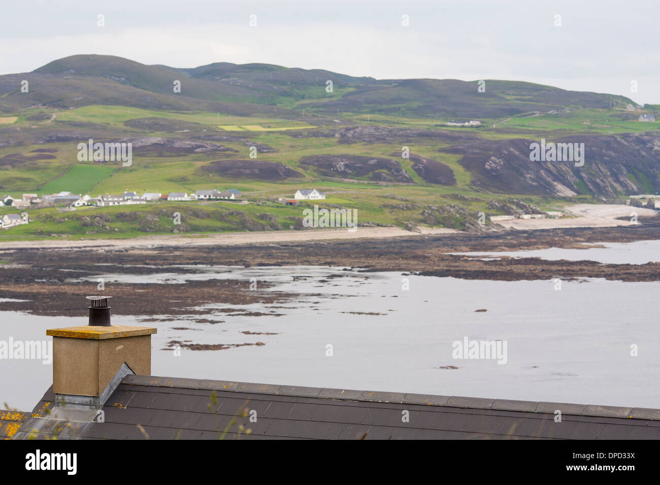 Küsten-Features und Felsen rund um Malin Head auf der westlichsten Punkt von Irland Stockfoto