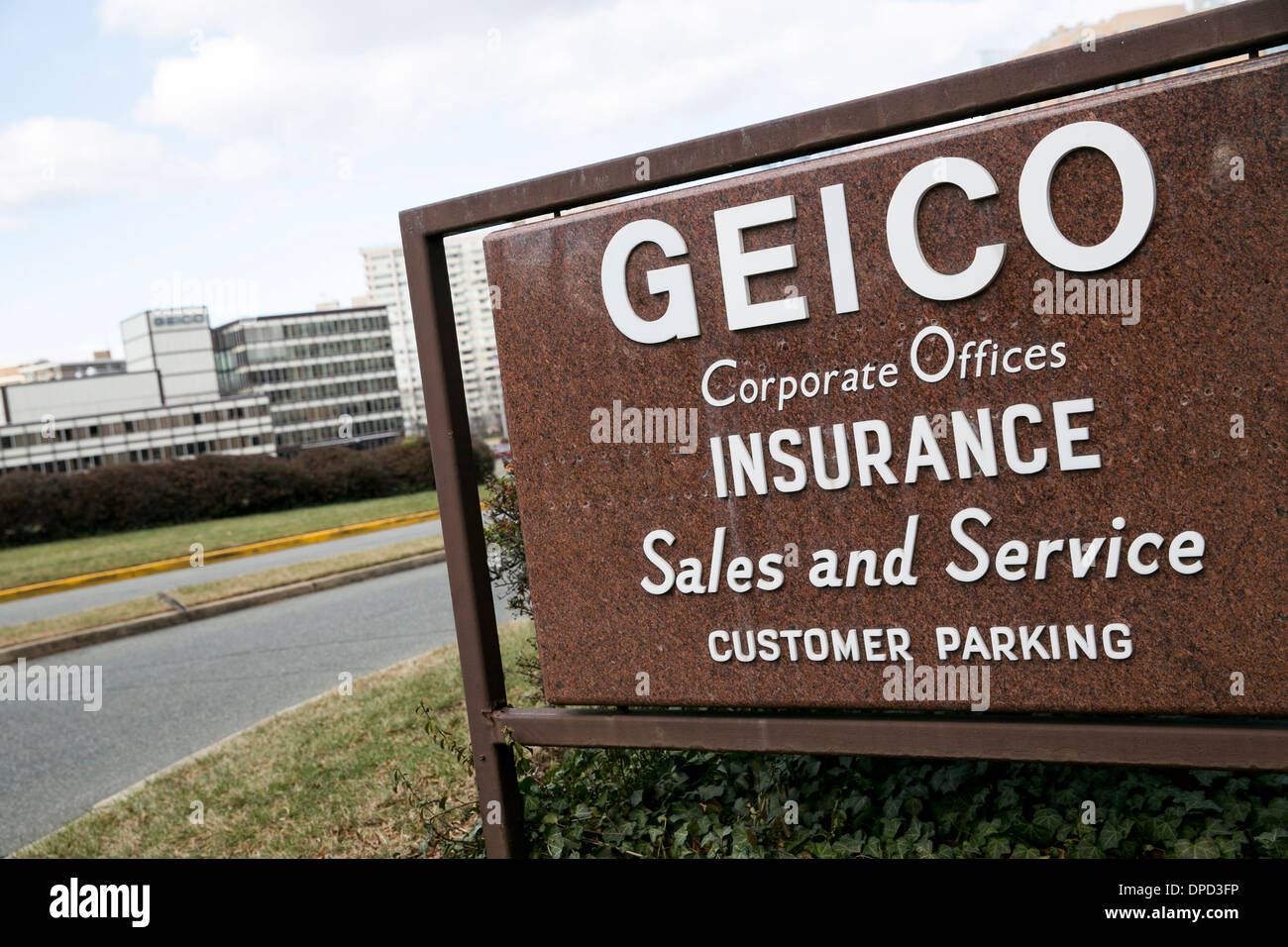 Die zentrale GEICO, auch bekannt als der Regierung Angestellten Versicherung in Chevy Chase, Maryland. Stockfoto