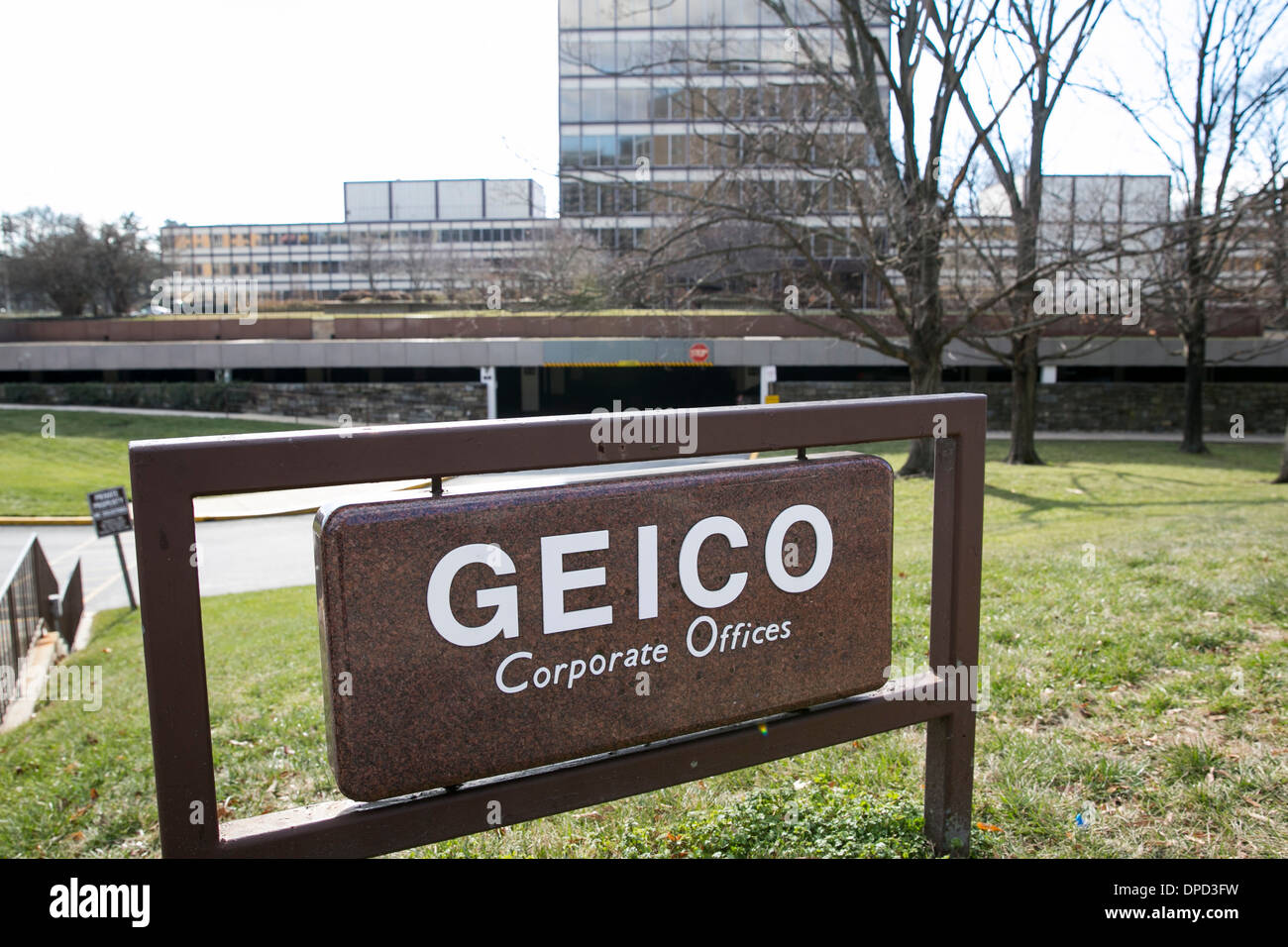 Die zentrale GEICO, auch bekannt als der Regierung Angestellten Versicherung in Chevy Chase, Maryland. Stockfoto