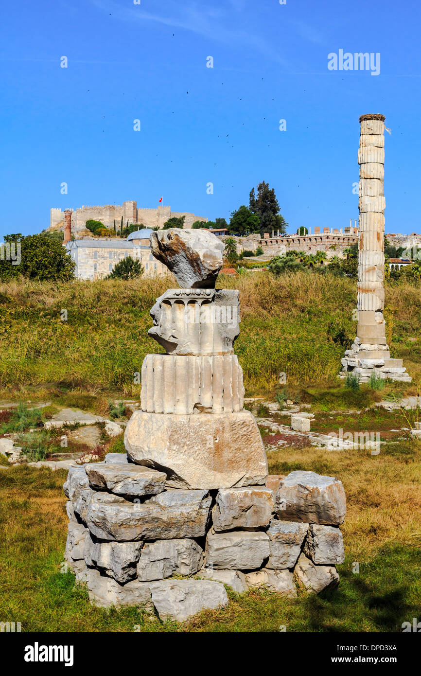 Tempel der Artemis in Ephesos, Kusadasi, Türkei Stockfoto