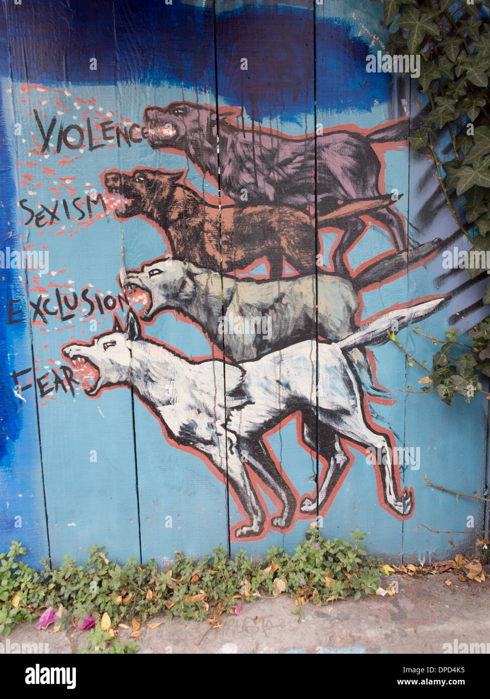 Streetart in Clarion Gasse - San Francisco Stockfoto