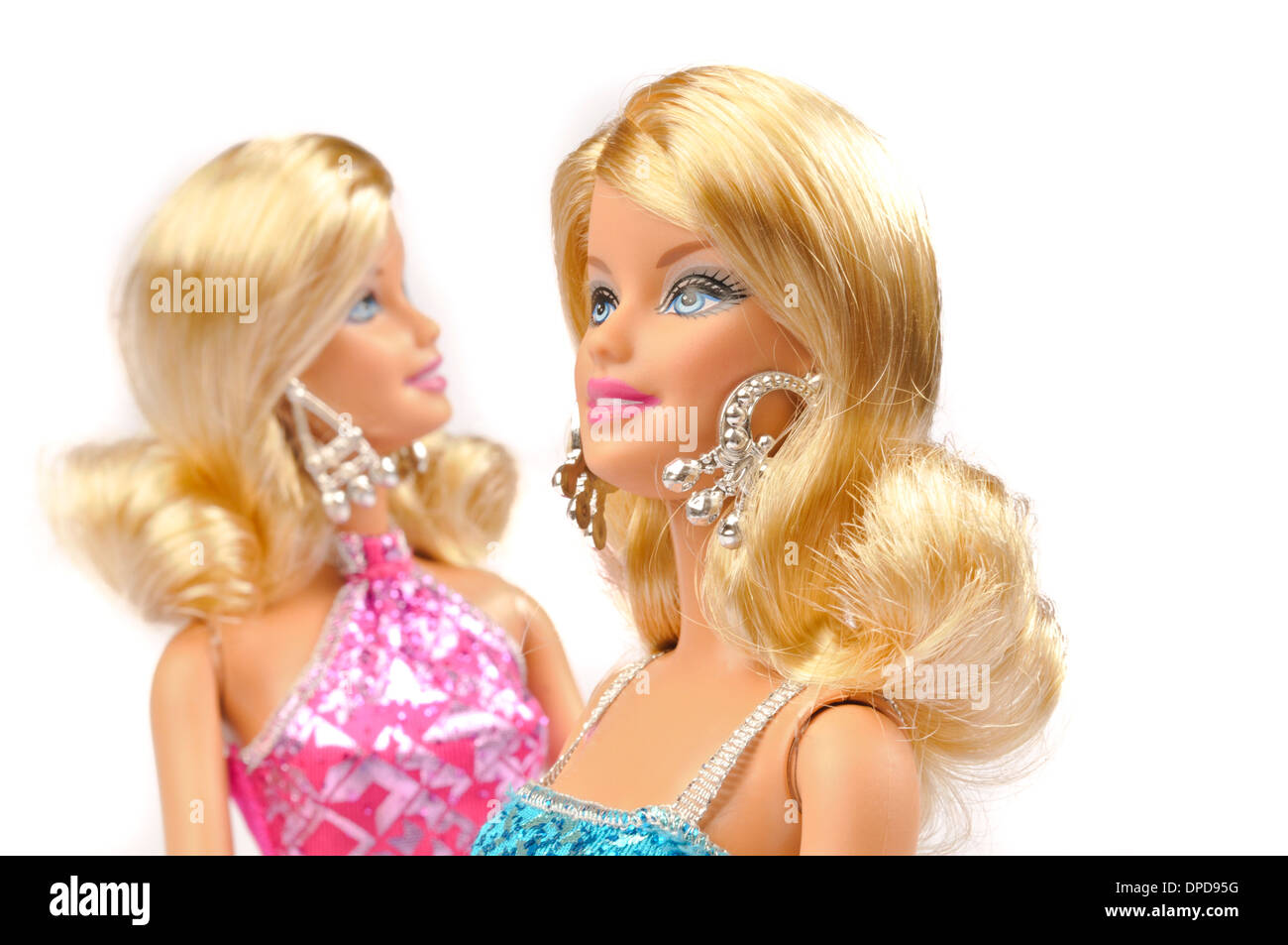 zwei Barbie-Puppen Stockfoto