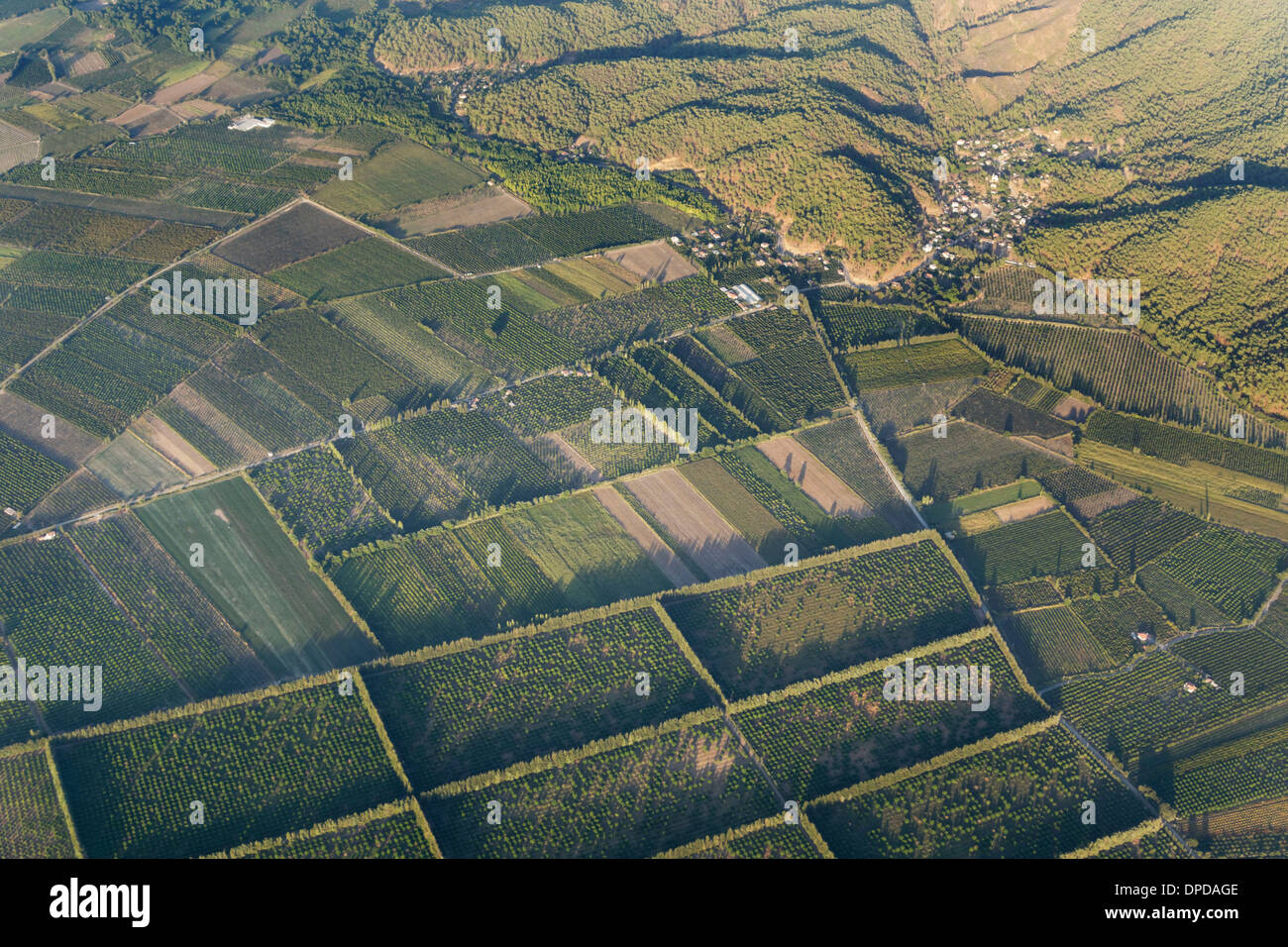 Türkei, Mugla, Ortaca, Feld Landschaft, Luftaufnahme Stockfoto