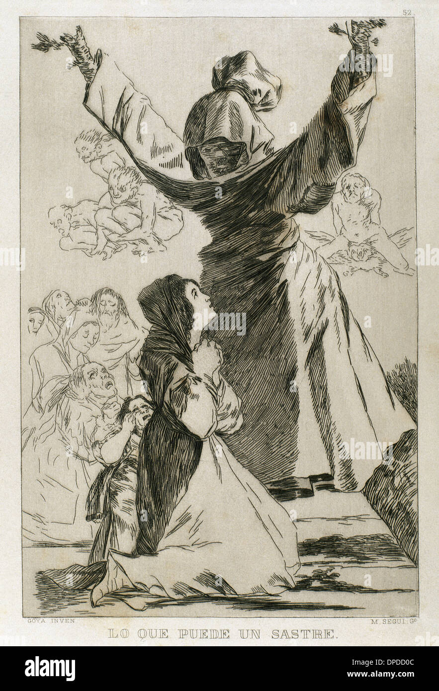 Goya (1746-1828). Spanischer Maler und Grafiker. Los Caprichos. ¡Lo Que Puede un Sastre! (Was kann einen Schneider!). Nummer 52. Stockfoto