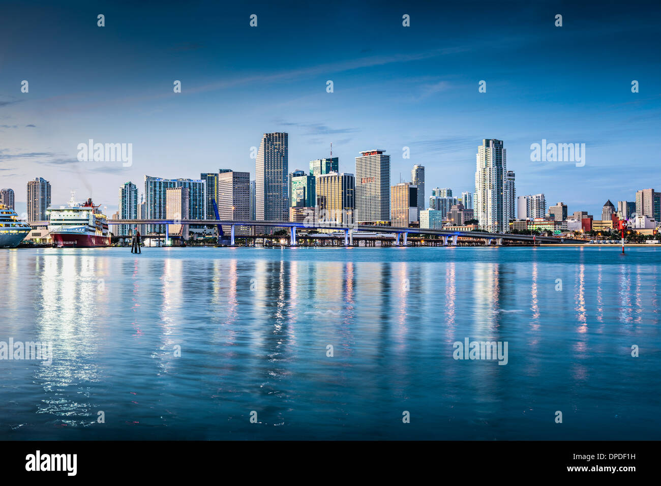 Skyline von downtown Miami, Florida, USA. Stockfoto