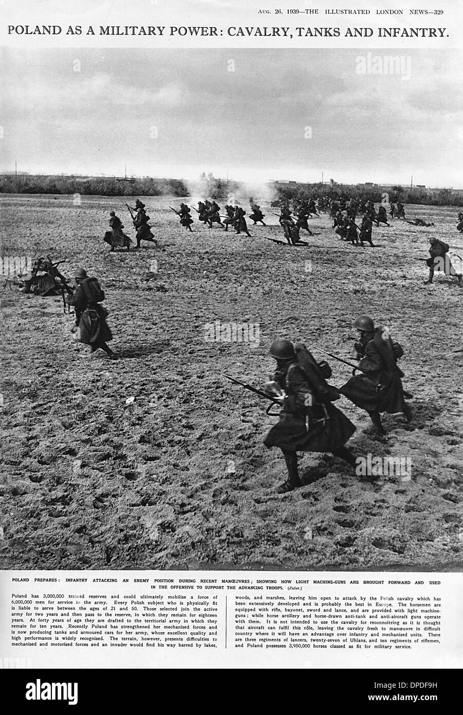 Weltkrieg zwei polnische Infanterie Stockfoto