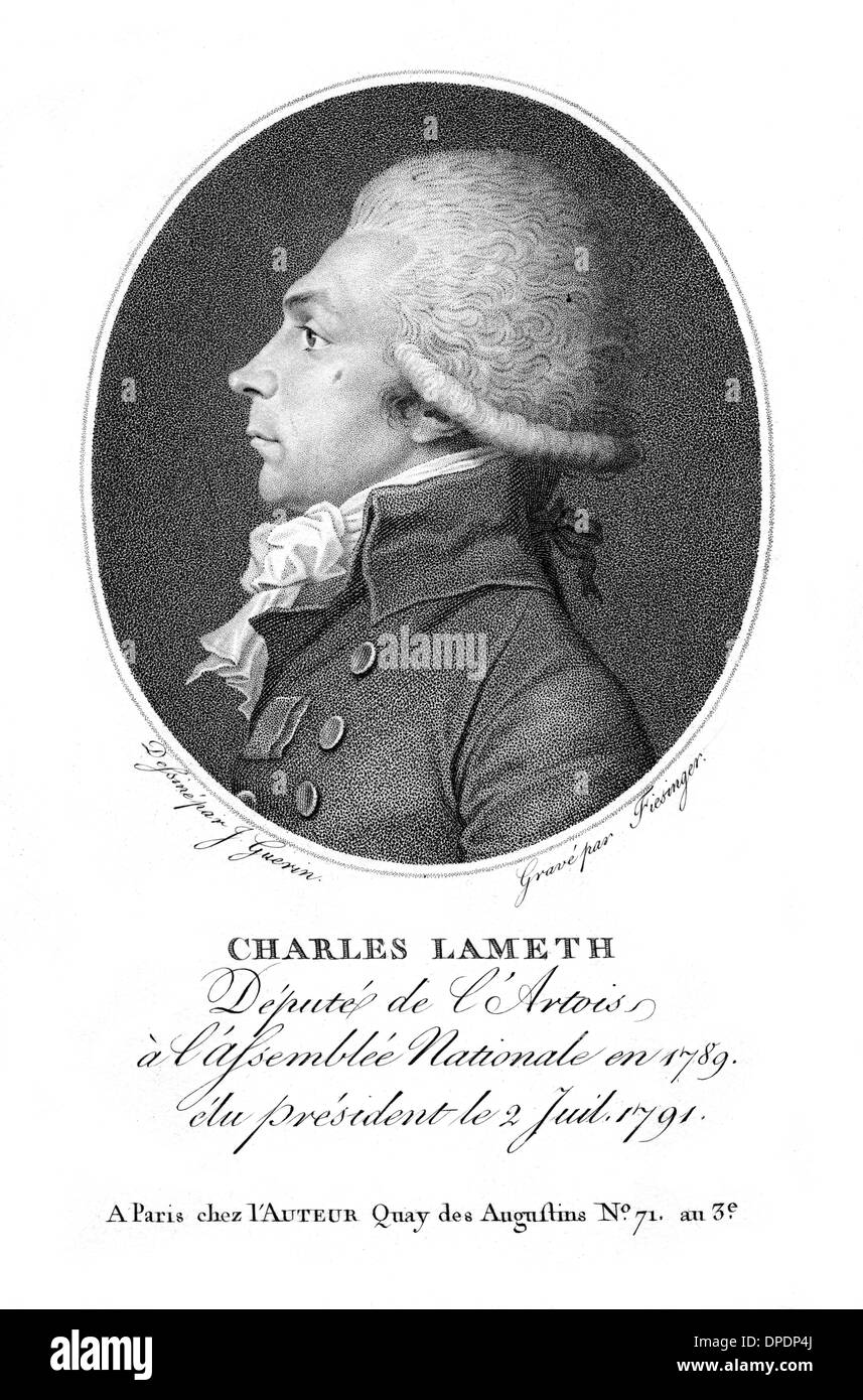 CHARLES COMTE DE LAMETH Stockfoto