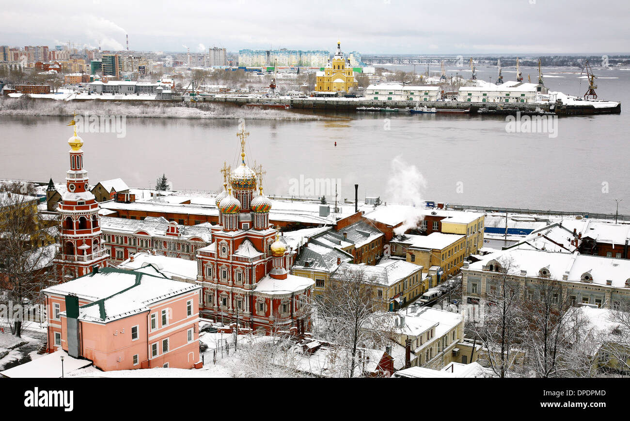 Winter russischen Stadt Nischni Nowgorod, Russland Stockfoto