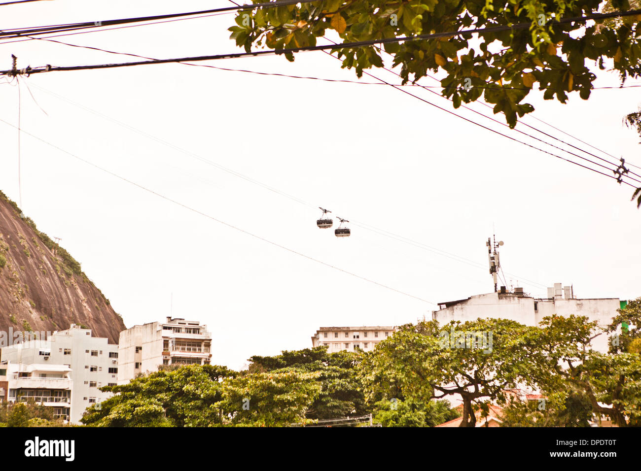 Seilbahn in Rio De Janeiro, Brasilien Stockfoto