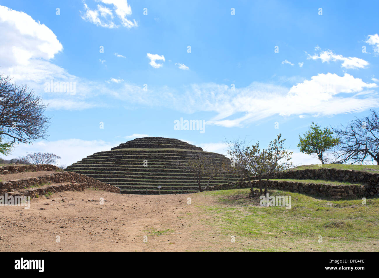 Wichtigsten Guachimontones oder Runde Pyramide in Mexiko Teuchitlan Stockfoto