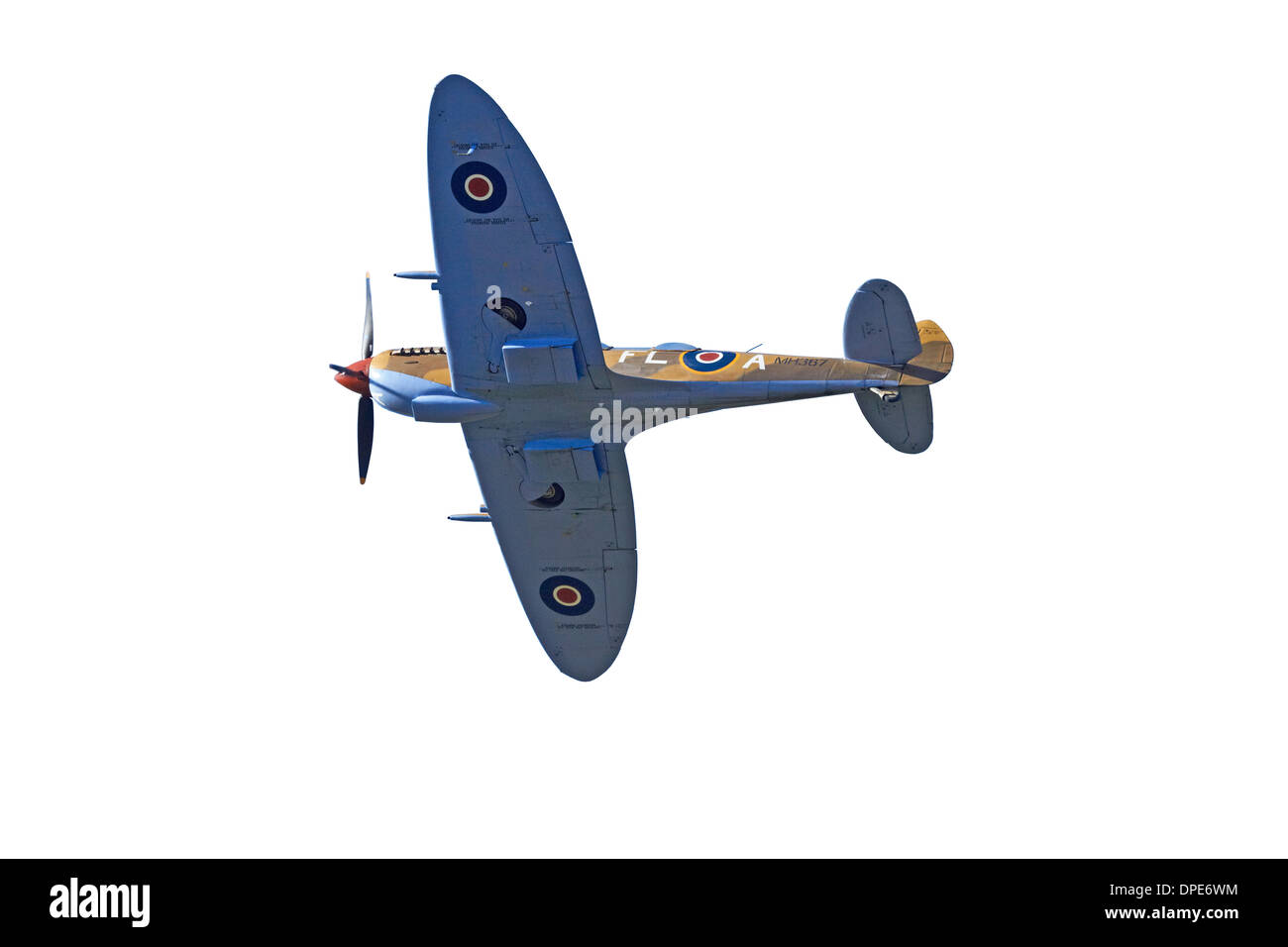 Ausschnitt des Tandem Supermarine Spitfire Trainer - britischen und Alliierten des zweiten Weltkriegs Jagdflugzeug Stockfoto