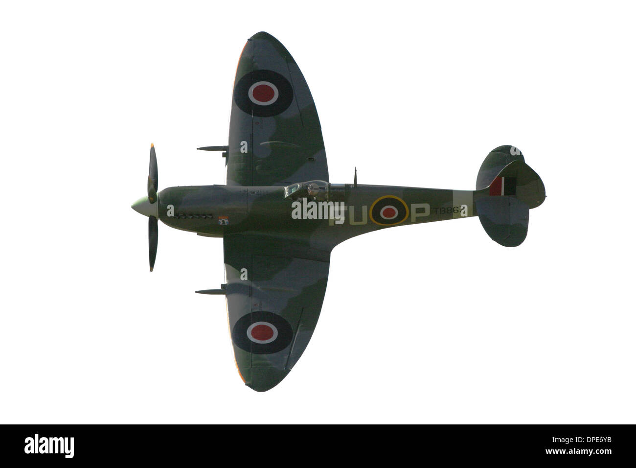 Ausschnitt der Supermarine Spitfire - britischen und Alliierten des zweiten Weltkriegs Jagdflugzeug Stockfoto