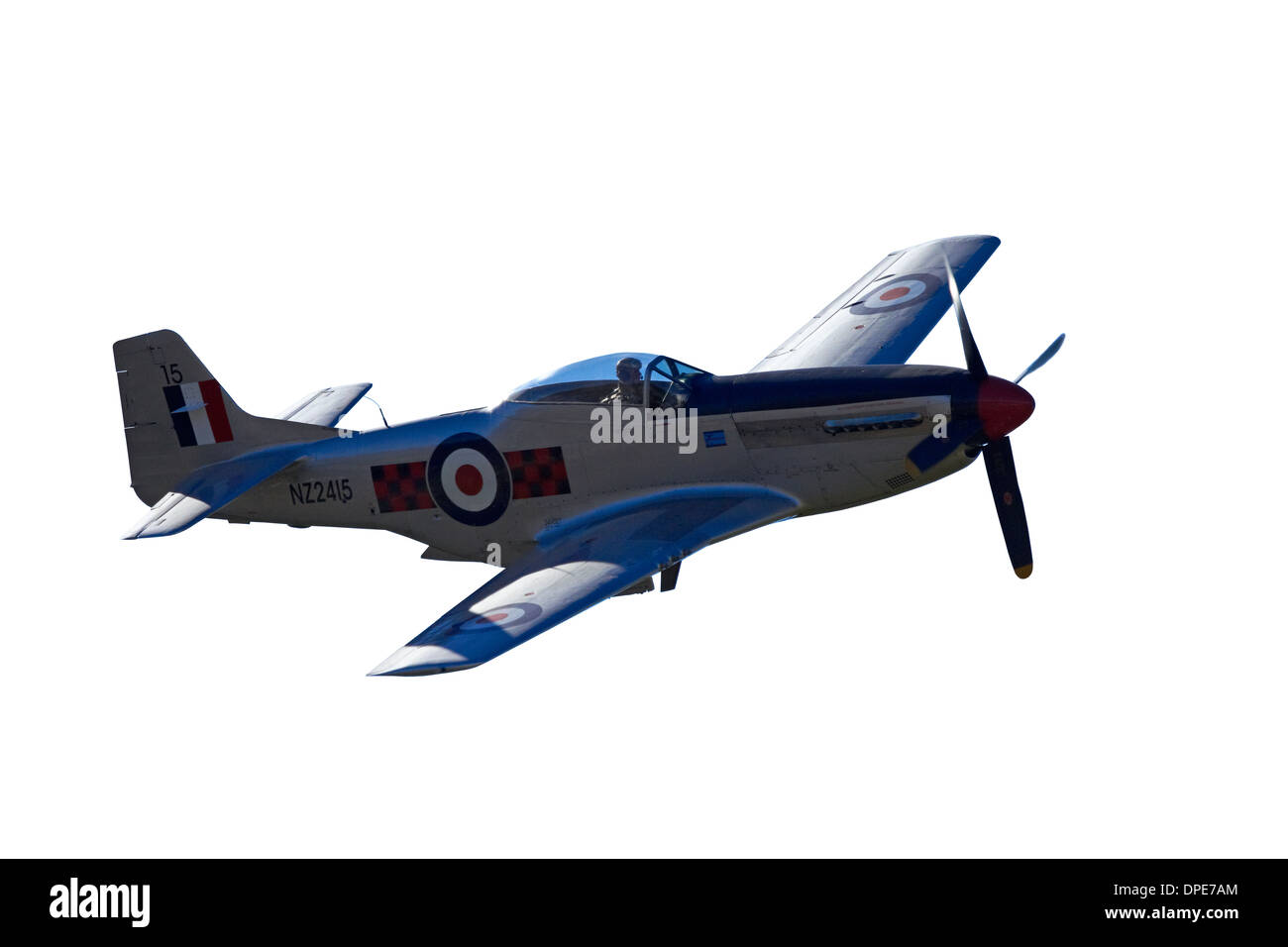 Ausschnitt des p-51 Mustang - amerikanische Jagdflugzeug Stockfoto