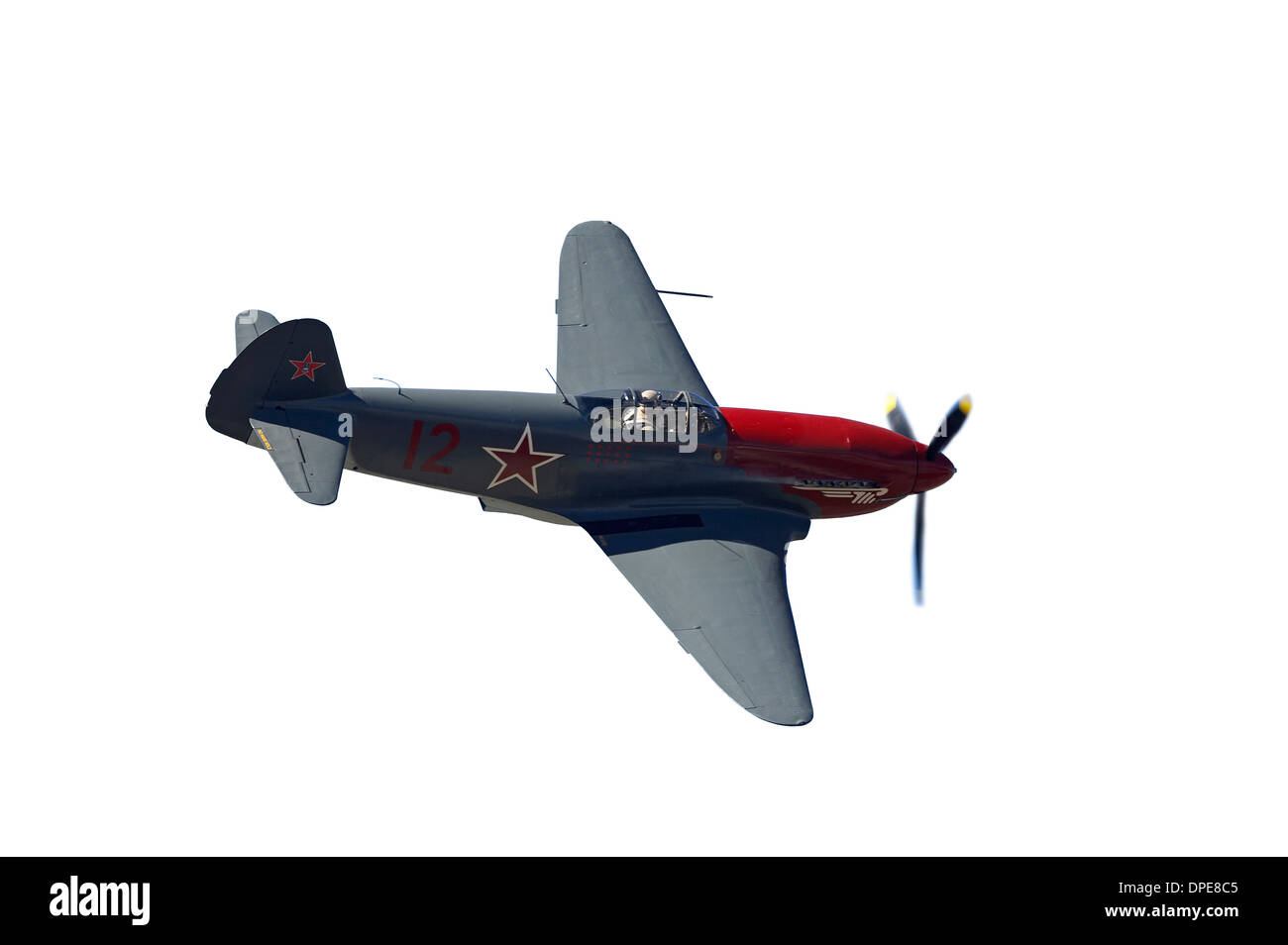 Ausschnitt der Jakowlew Jak-3 - russische Jagdflugzeug des zweiten Weltkriegs (kleinste und leichteste Weltkrieg Kampfflugzeug) Stockfoto