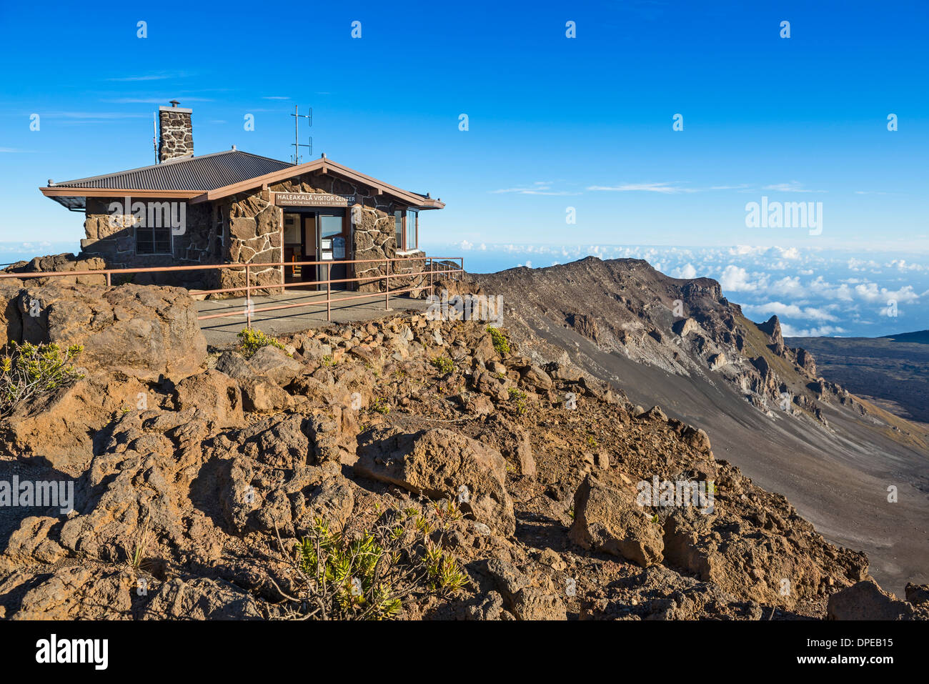 Der Gipfel des Haleakala Vulkan auf Maui. Stockfoto