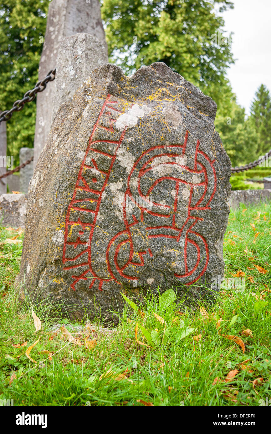 Runenstein. Schweden Stockfoto