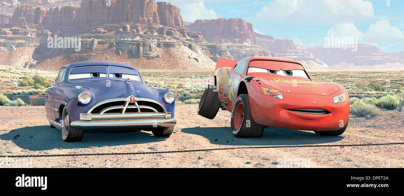 22. März 2006 - im Bild links nach rechts: Doc Hudon und Lightening McQueen in einer Szene aus Autos, die siebte Animationsfilm von Pixar Animation Studios erstellt und veröffentlicht von Walt Disney Pictures, ist ein hoher Oktanzahl-Abenteuer-Komödie, die ein breites Sortiment an Autos als Zeichen verfügt, die ihre Kicks auf der Route 66 zu bekommen. Der Film richtet sich nach Academy Award®-Gewinner John Lassete Stockfoto