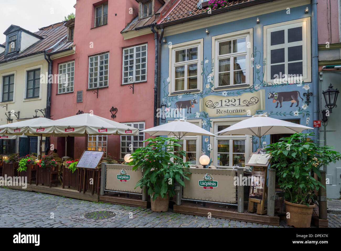 Alte Häuser in der Altstadt, Vecpilsēta, Riga, Rīga pilsēta, Lettland Stockfoto