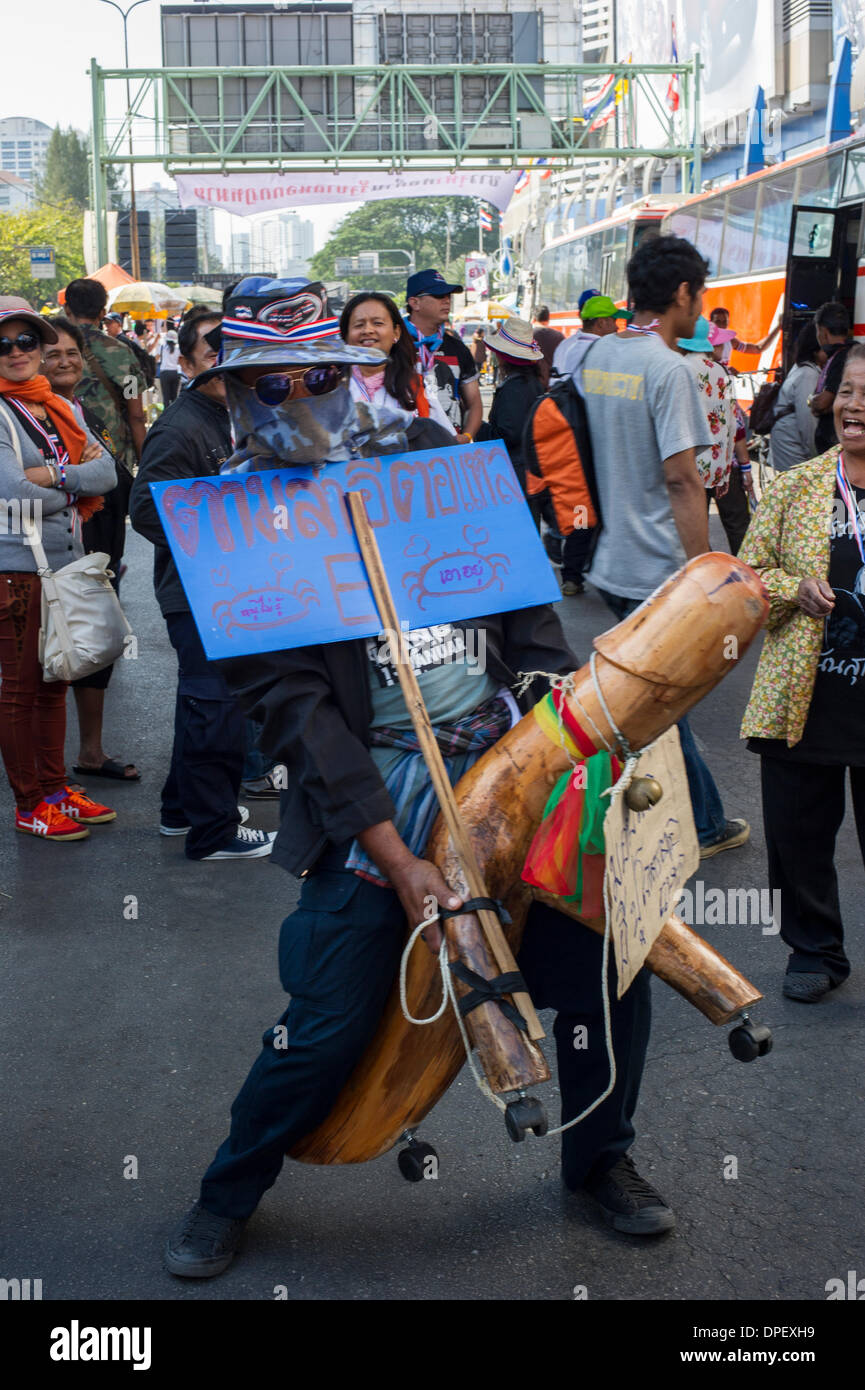 Bangkok, Thailand. 14. Januar 2014. Anti-Regierungs-Demonstranten weiter in den zweiten Tag des "Bangkok Herunterfahren". Bildnachweis: Christopher Riddler/Alamy Live-Nachrichten Stockfoto