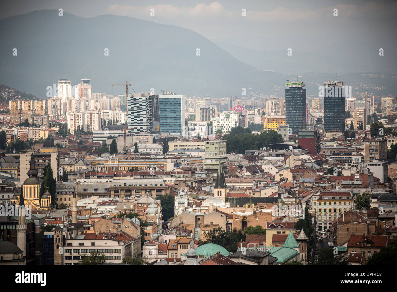 Skyline der Stadt, Sarajevo, Bosnien und Herzegowina Stockfoto