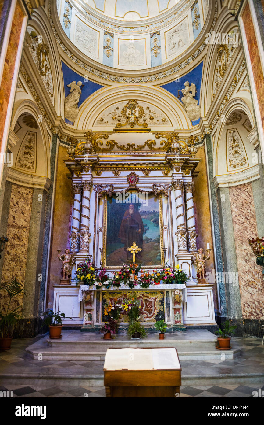 Dekoration im Inneren des Doms (Noto Kathedrale) (Cattedrale di Noto), Noto, Val di Noto, UNESCO Website, Sizilien, Italien Stockfoto