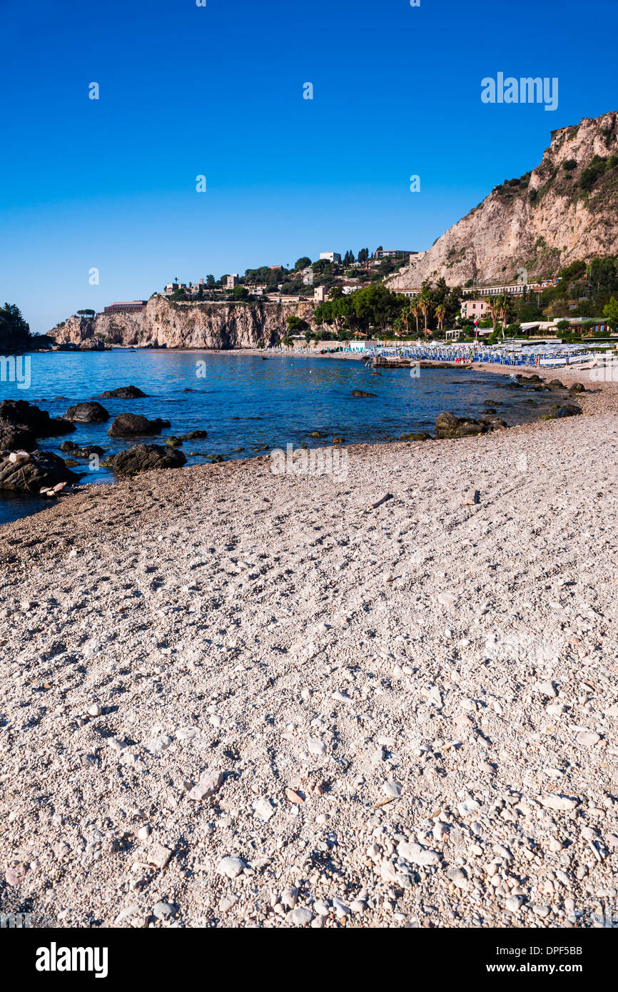 Isola Bella Strand, Taormina, Sizilien, Italien, Mittelmeer, Europa Stockfoto