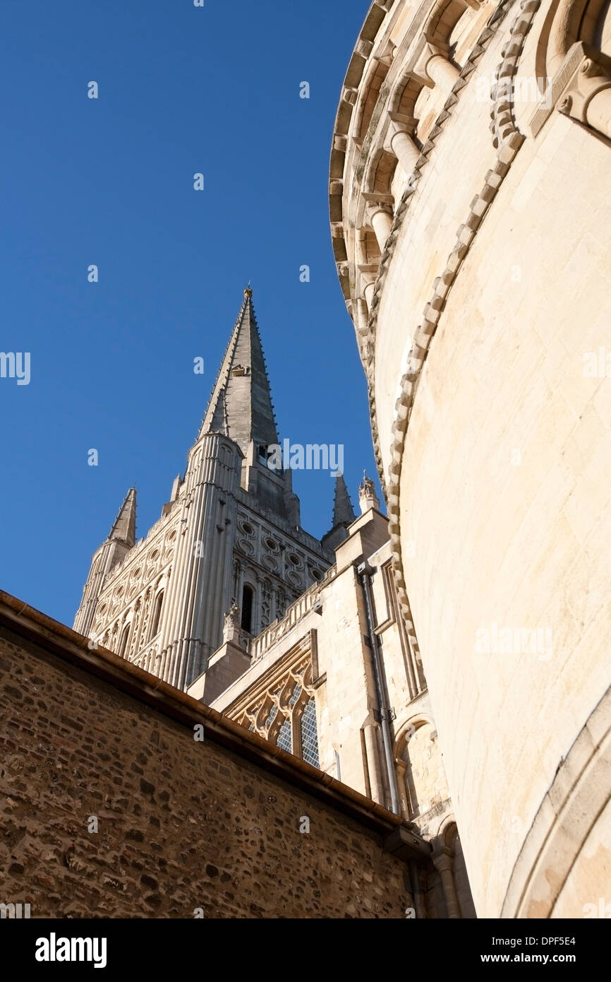 Norwich Kathedrale Norfolk Stockfoto