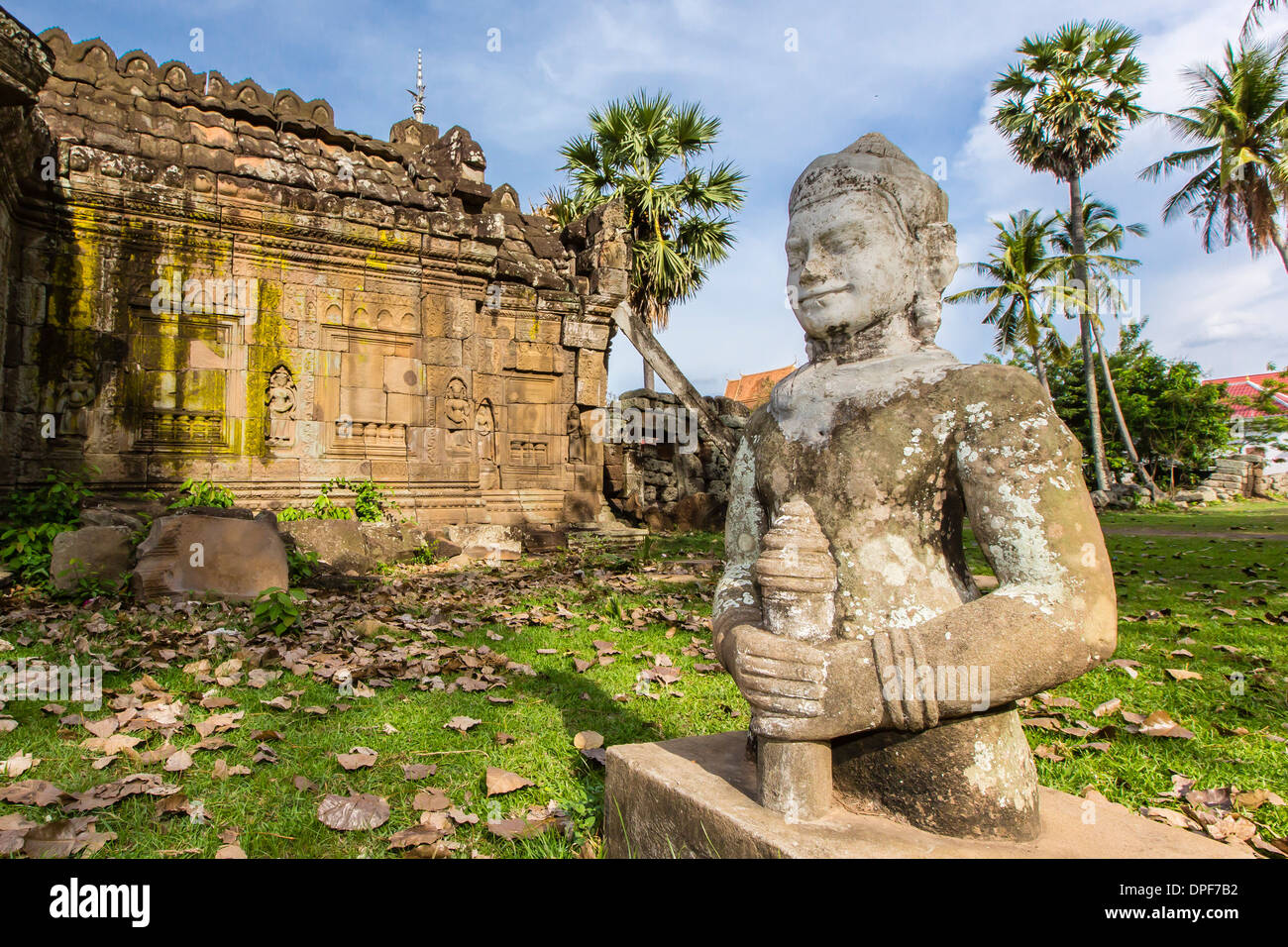 Der Tempel Wat (Phnom) Phnom auf dem Mekong River, Provinz Kampong Cham, Kambodscha, Indochina, Südostasien, Asien Stockfoto