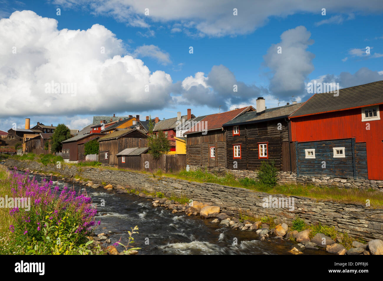 Der alte Bergbau Stadt Roros, Sor-Tröndelag County, Gauldal Bezirk, Norwegen, Skandinavien, Europa Stockfoto