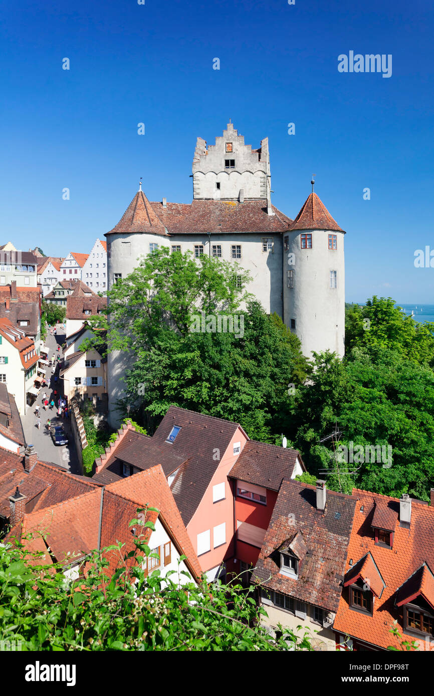 Alte Burg Meersburg am Bodensee (Bodensee), Baden-Württemberg, Deutschland, Europa Stockfoto