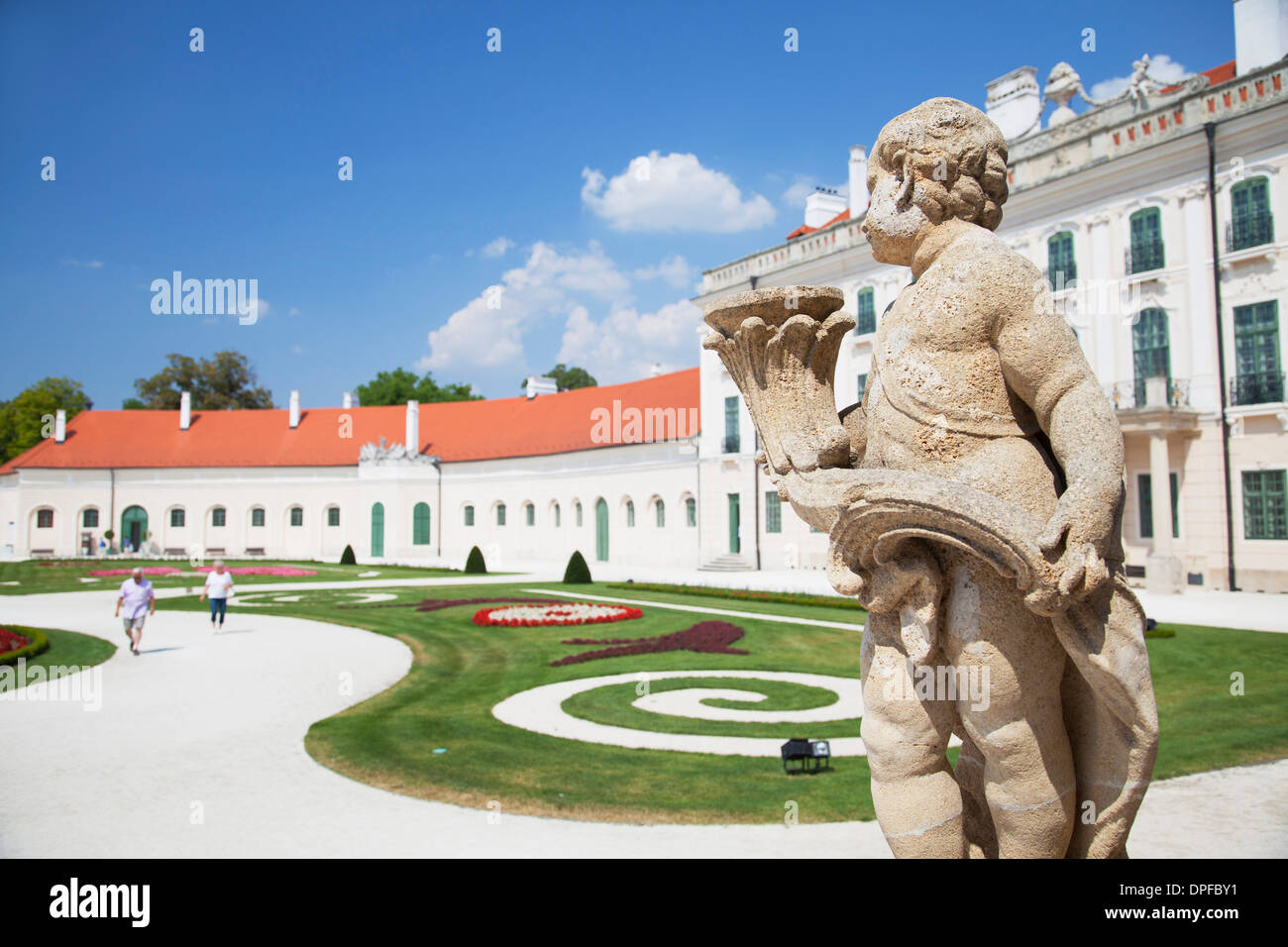 Statue am Esterhazy Palace, Fertod, West-Transdanubien, Ungarn, Europa Stockfoto