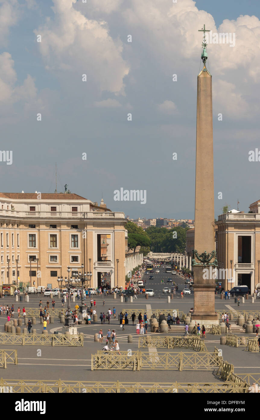 Piazza San Pietro, Obelisken, Piazza Pio XII, Via della Conciliazione, Vatikan, Rom, Italien Stockfoto