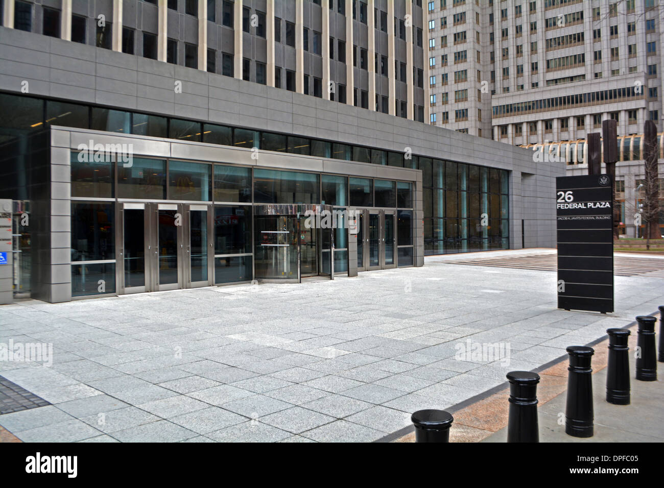 26 Federal Plaza, Jacob Javits Federal Office Building auf Foley Square im Zentrum von Manhattan, New York City Stockfoto