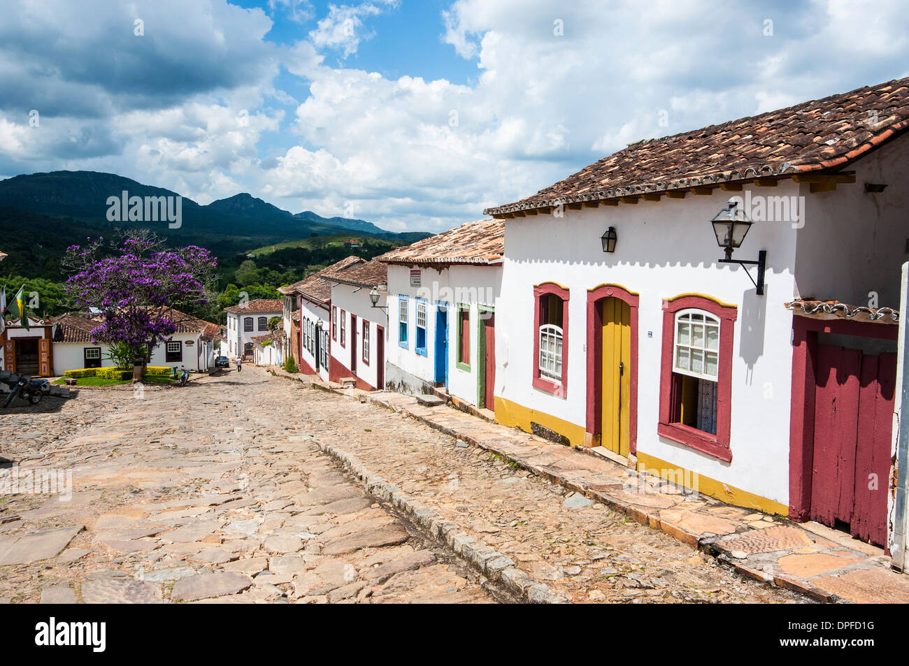 Historischer Bergbau Stadt Tiradentes, Minas Gerais, Brasilien, Südamerika Stockfoto