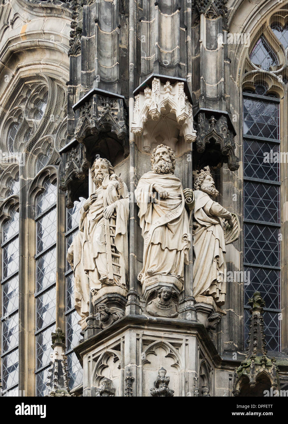 Trois Statuen, Cathedrale, Aix-la-Chapelle, Allemagne Stockfoto