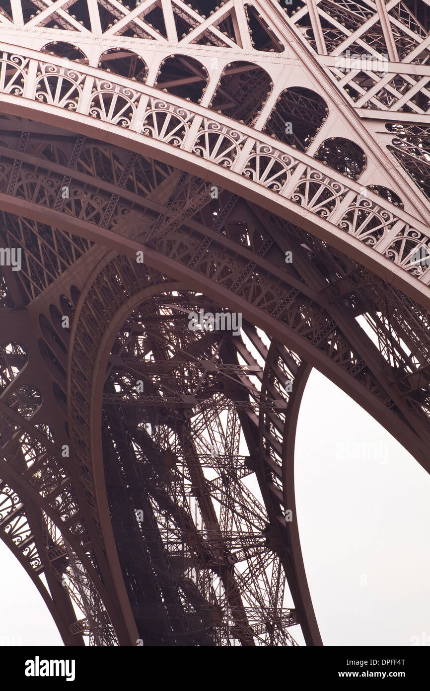 Auszug aus dem Eiffelturm in Paris, Frankreich, Europa Stockfoto