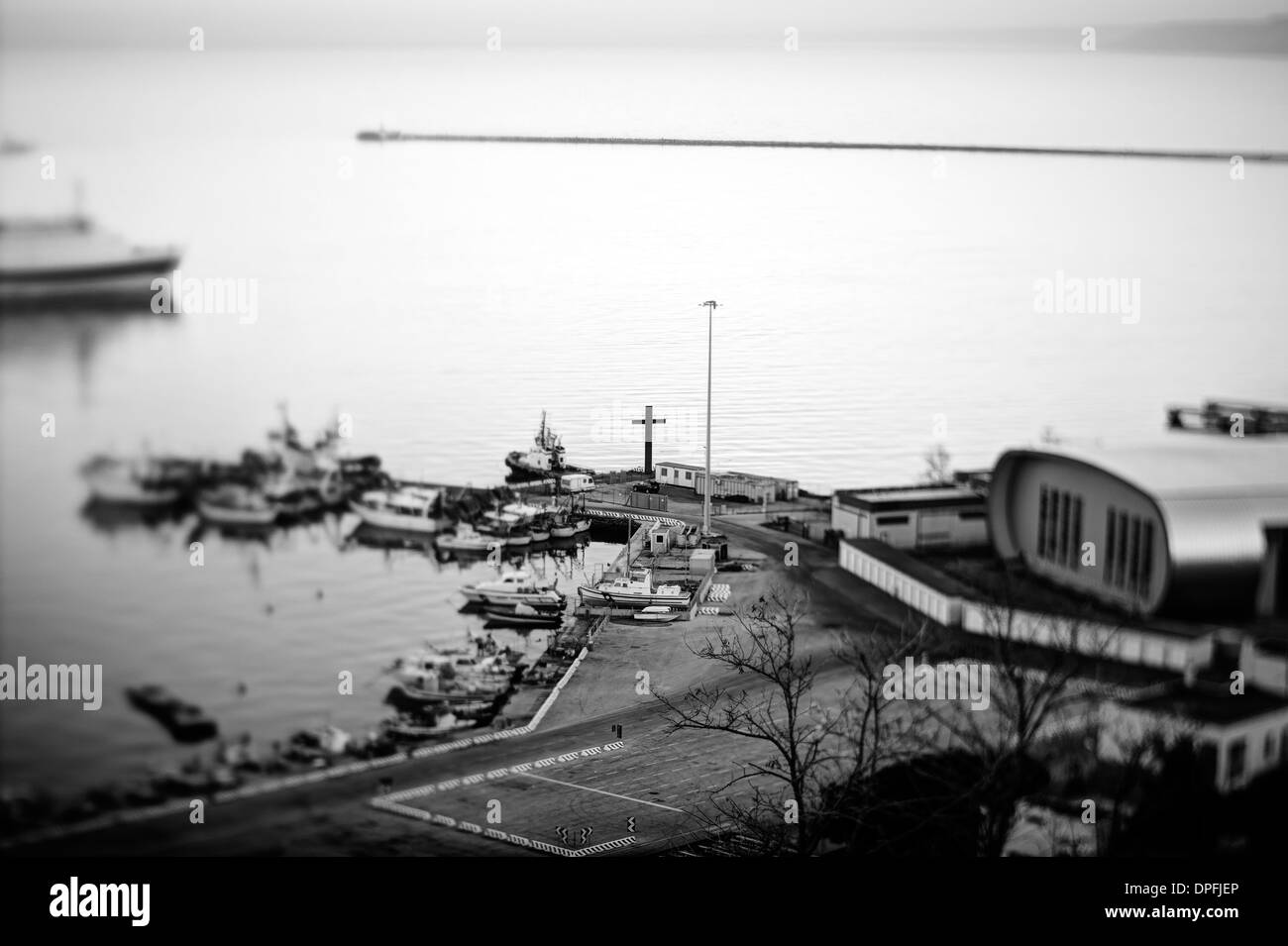 Italien. Ortona. Blick auf den Hafen Stockfoto