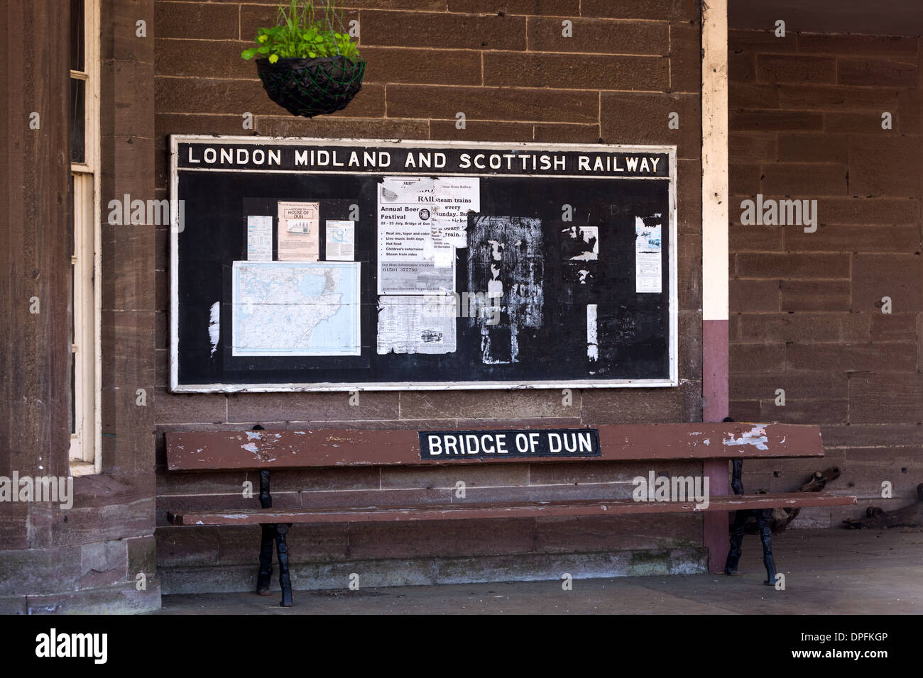 alte erhaltene Railway Station-Schottland-Großbritannien Stockfoto