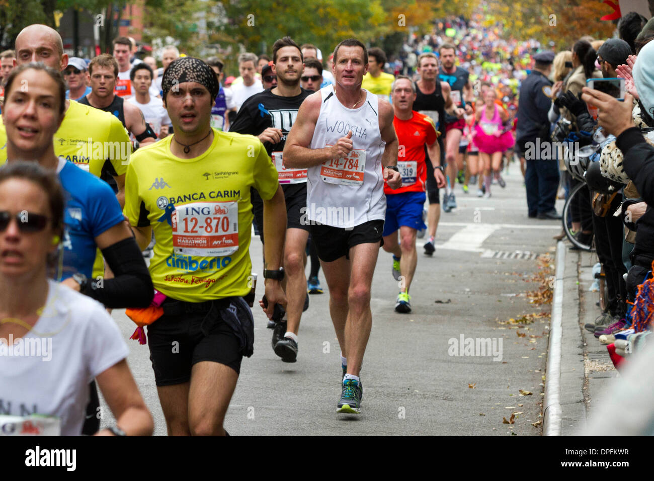 West Coast Eagles Australian Rules Football-Trainer John Worsfold läuft in New York City Marathon Stockfoto