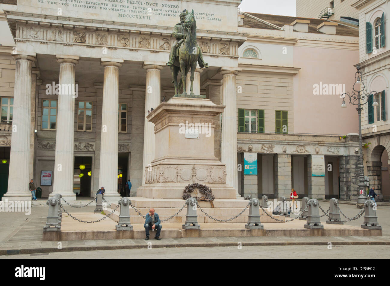 Piazza de Ferrari quadratischen zentralen Genua Ligurien Italien Europa Stockfoto