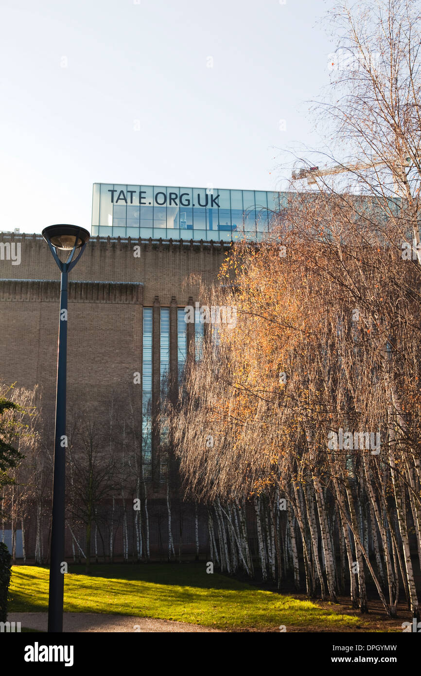 Tate Modern, Blick vom Millennium Bridge, Bankside, London Stockfoto