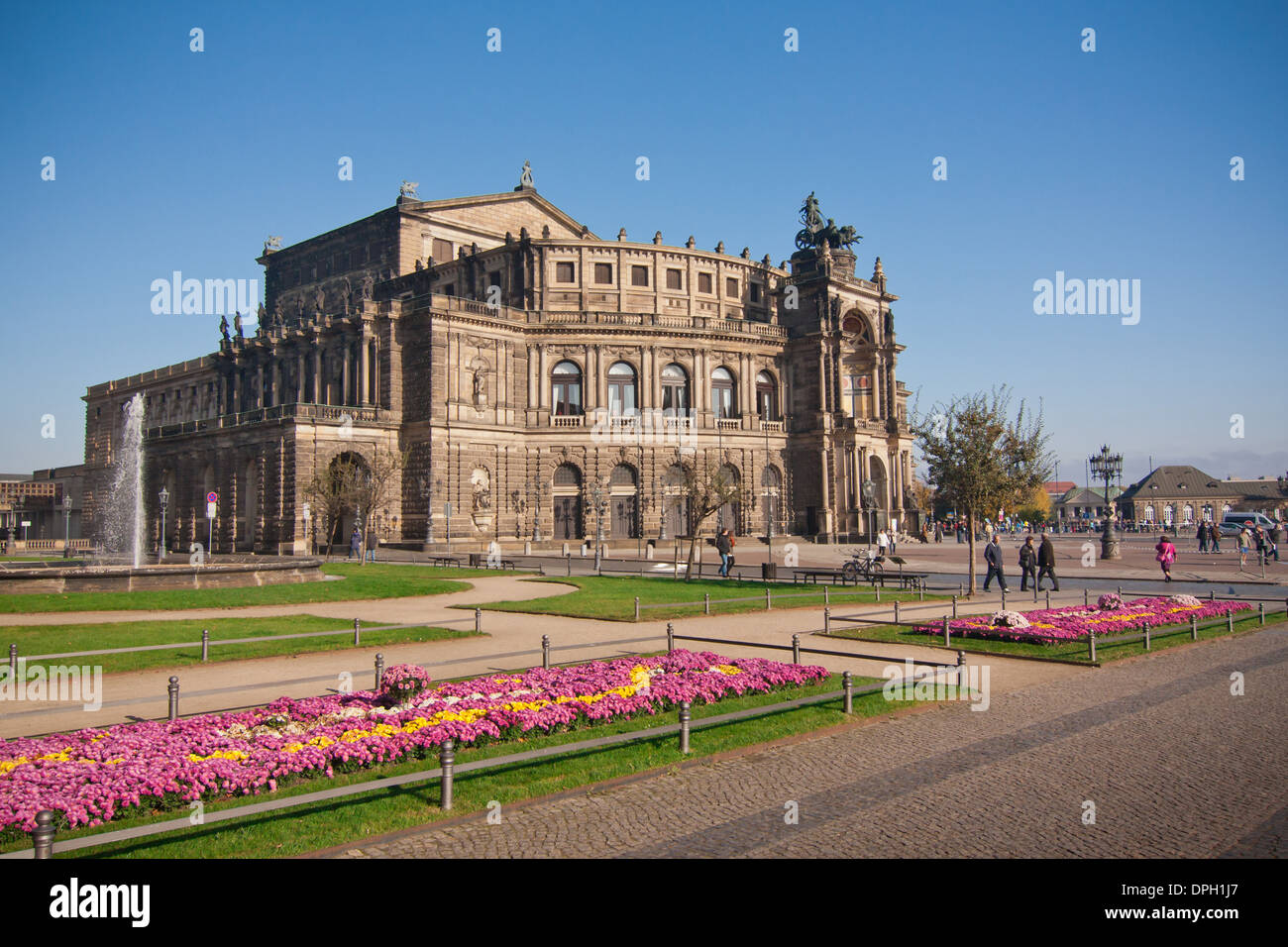 die Semperoper in Dresden - Deutschland Stockfoto