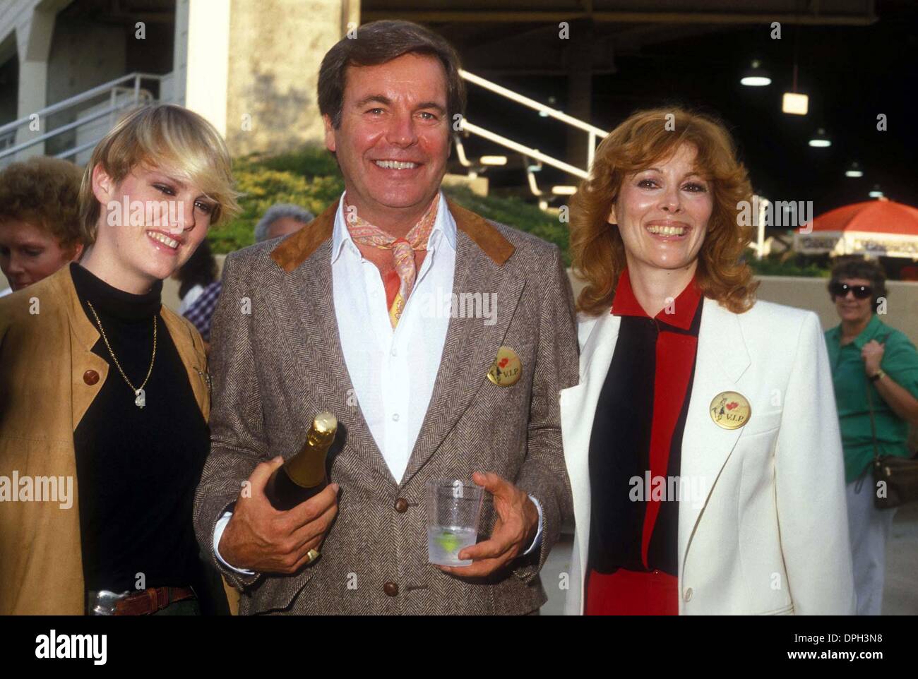 2. August 2006 - Hollywood, Kalifornien, USA - ROBERT WAGNER mit seiner Tochter KATIE WAGNER und JILL ST. JOHN 1983. # 12985. (Kredit-Bild: © Phil Roach/Globe Photos/ZUMAPRESS.com) Stockfoto