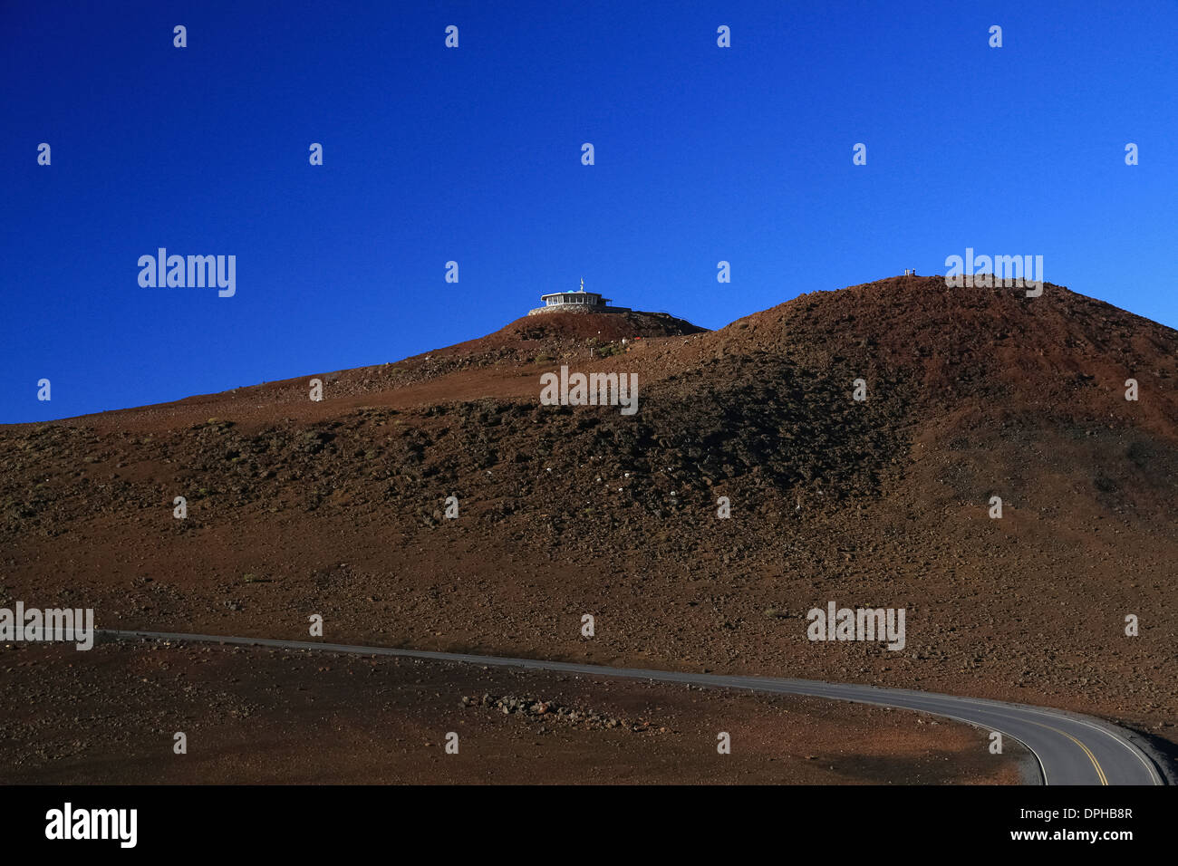 Observatorien auf Haleakala Vulkan, Maui, Hawaii, USA Stockfoto