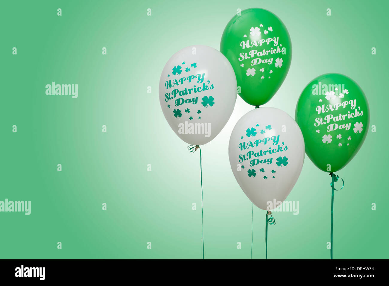 Ballons für feiern St. Patricks Day Stockfoto