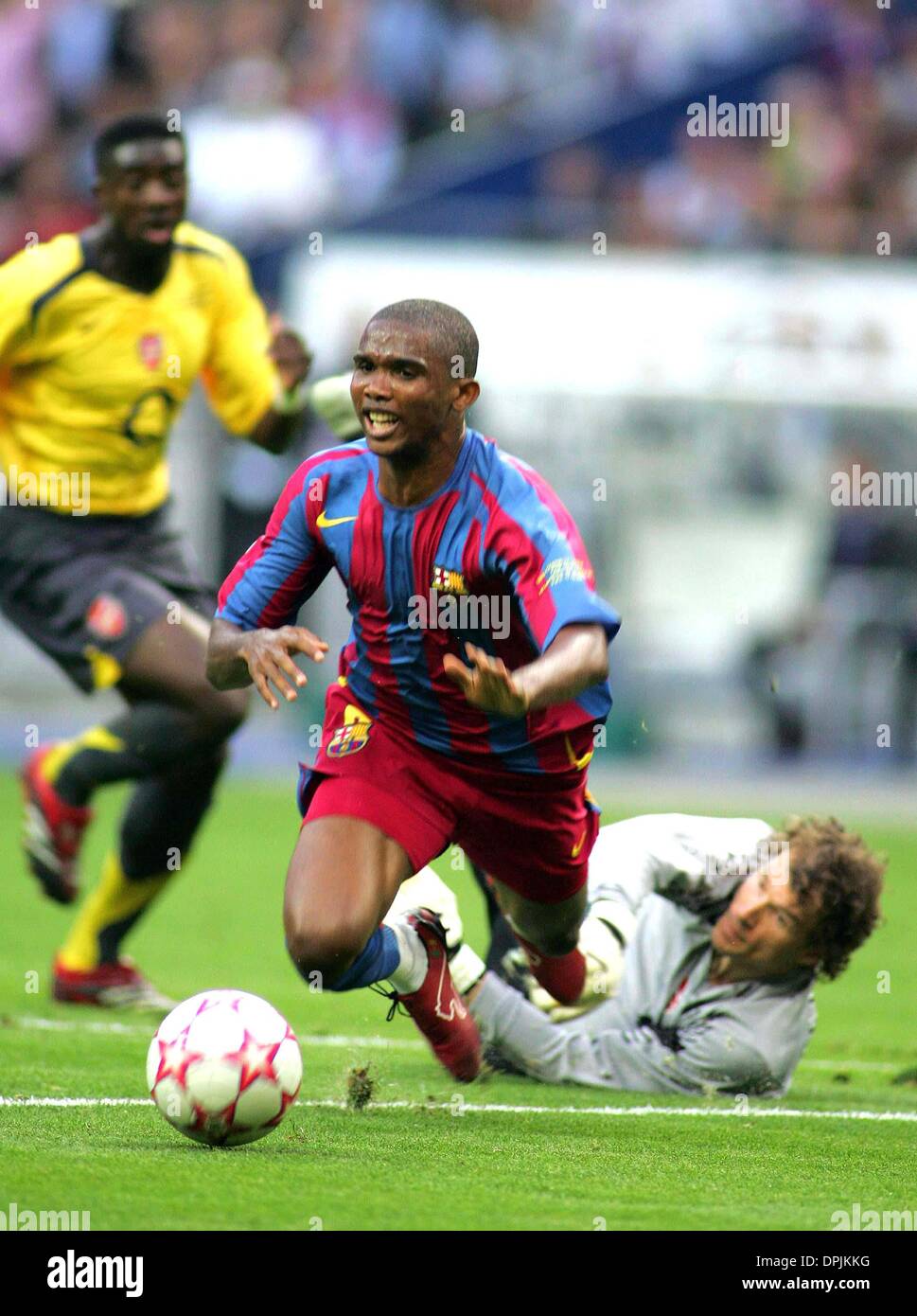 17. Mai 2006 - Stade De France, PARIS, Frankreich - SAMUEL Eto & JENS LEHMANN.2006 CHAMPIONS LEAGUE BARCELONA VS. ARSENAL. PARIS FRANKREICH 17.05.2006. MICHAEL MAYHEW - - 2006.K47922. (Kredit-Bild: © Globe Photos/ZUMAPRESS.com) Stockfoto